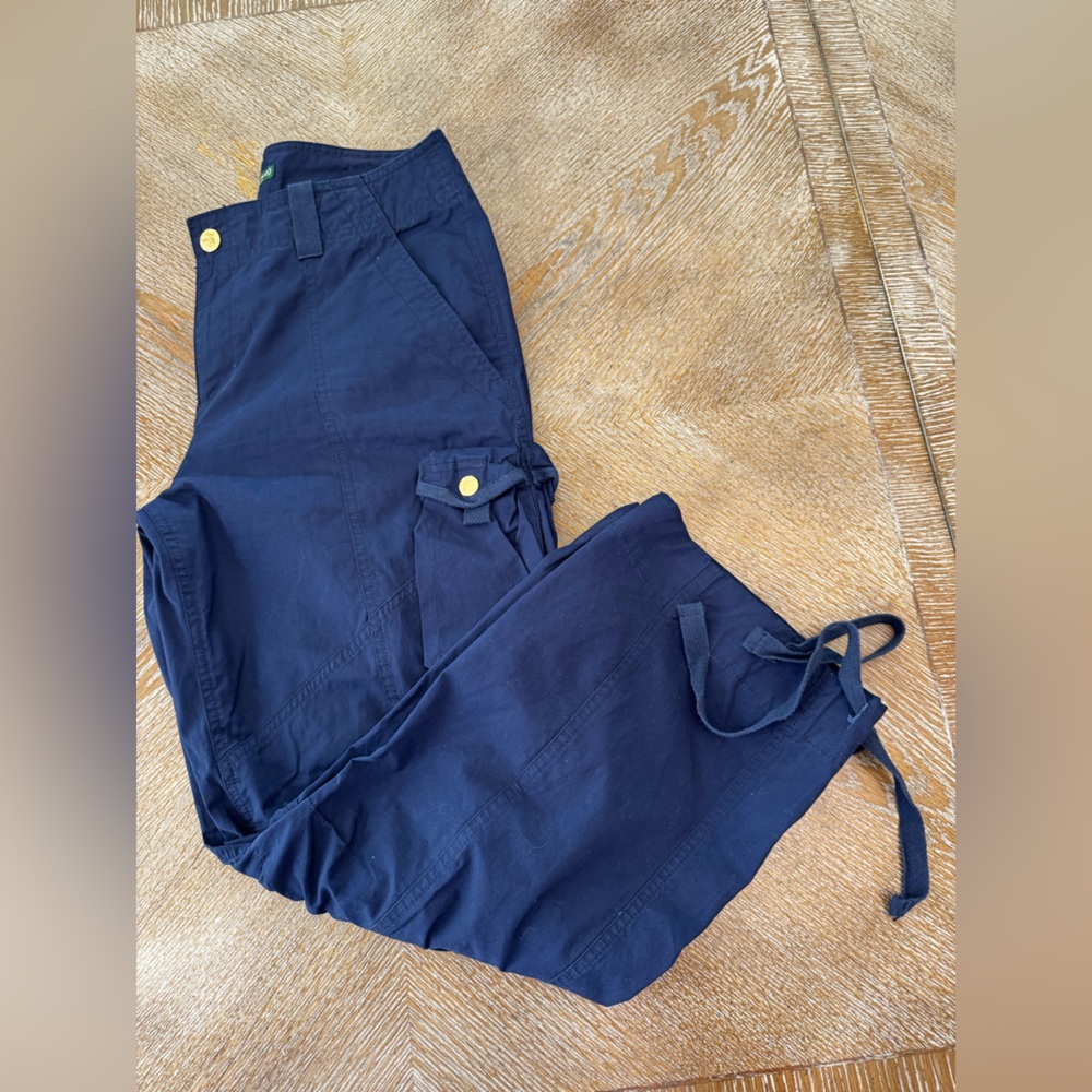 Lauren Ralph Lauren Navy Blue Capri Pants Sz6 Waist 32” Inseam 26” Cargo Pockets